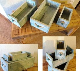 nesting boxes and a pallet table, pallet, woodworking projects