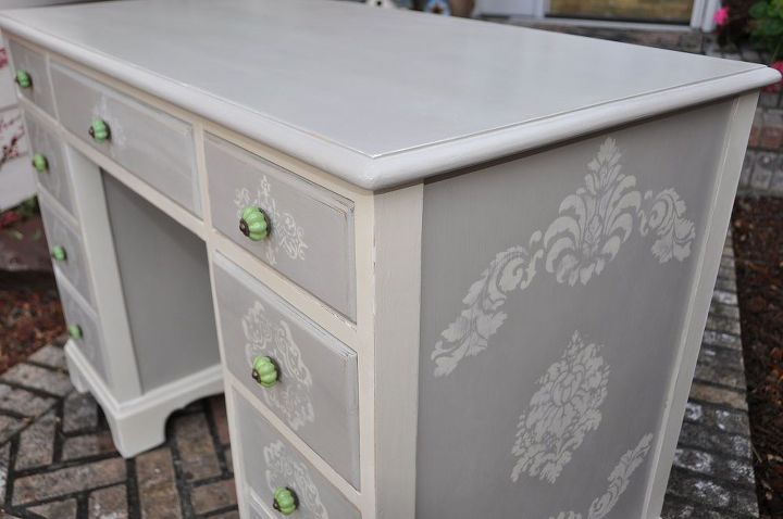 flashback to the 90 s desk revamp, painted furniture