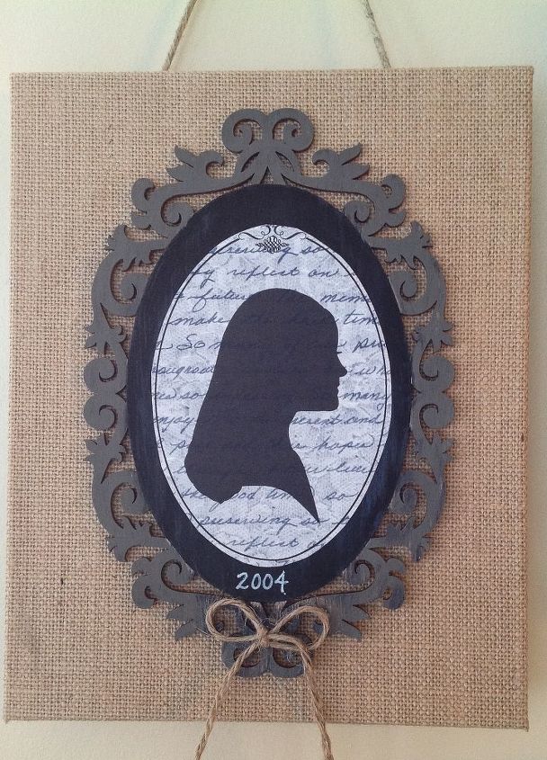 diy burlap canvas silhouette art supplies from michaels, crafts, decoupage, My simple inexpensive tribute to my kids will consist of displaying their silhouettes from our Disney trip using supplies from Michaels mpinterestparty