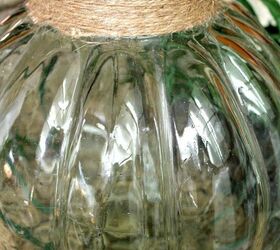 big beautiful vintage green glass apothecary jar wrapped with twine, gardening, home decor