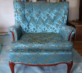 thrifty french chair makeover with annie sloan chalk paint, chalk paint, painted furniture, reupholster, 25 chair before