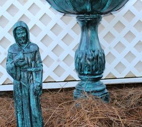 painting a verdigris finish on concrete or metal statues spring fever, These items are over 20 years old When I purchased them they were painted in a verdigris finish that I loved and has held up well