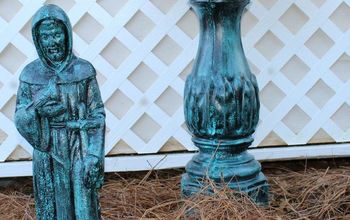 Painting A Verdigris Finish On Concrete Or Metal Statues #Spring Fever