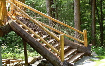 Set of custom log Stairs 30 degree turn to Hit the grade!!