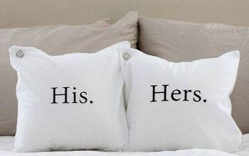 HIs & Hers Throw Pillows {Anthropologie Knock-Off}