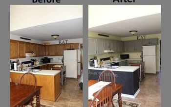  Remodelação de cozinha amarela e cinza antes e depois