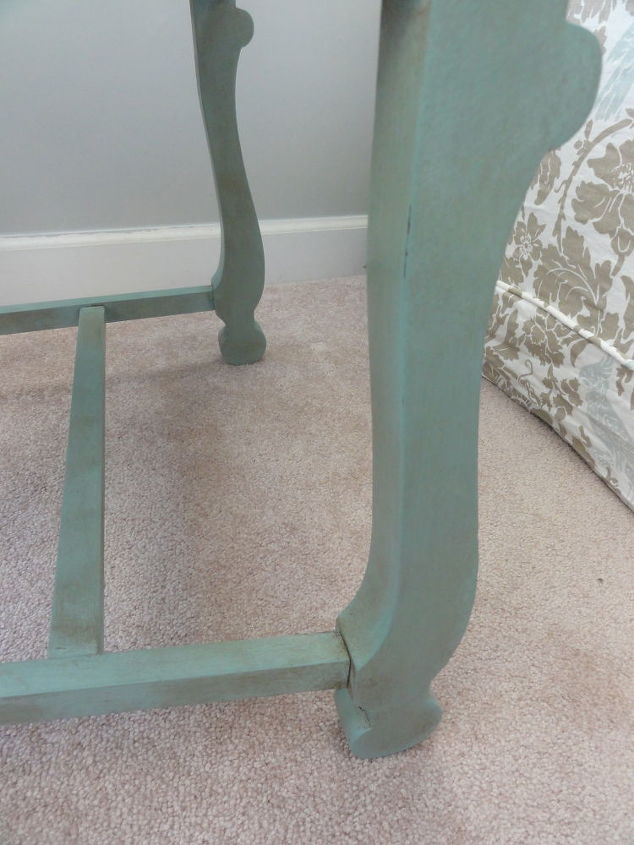 thrift store chair repainted in ascp duck egg blue with clear and dark wax vintage, painted furniture