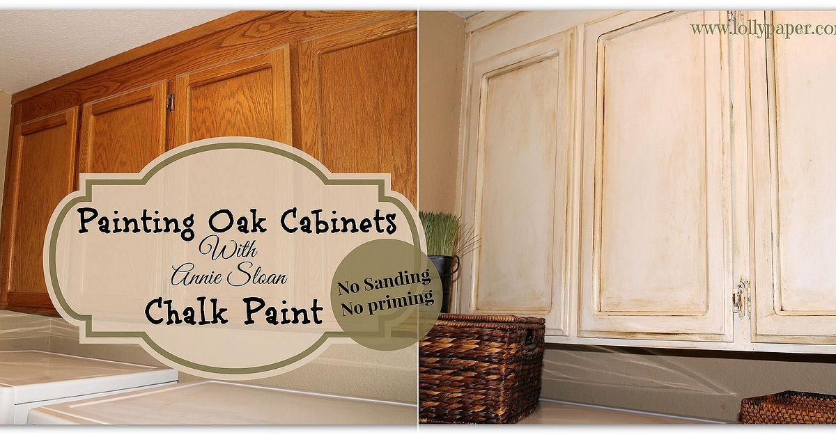 painting over oak cabinets without sanding or priming! | hometalk