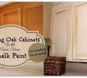 painting over oak cabinets without sanding or priming, Painting over oak cabinets without sanding or priming Chalk paint cabinet makeover