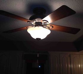 ceiling fan make over, crafts, decoupage, home decor, kitchen design, lighting, repurposing upcycling, Before