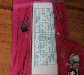 vintage styled bakery sign from recycled drawer front, crafts, home decor, painted furniture, I used my silhouette to cut out some contact paper to make a vinyl stencil I laid it on and started working