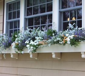 window box samples, curb appeal, gardening, window treatments, windows, Summer window box full sun