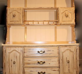i finally finished the country shabby hutch, painted furniture, It s a soft buttery yellow