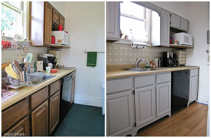kitchen reno for 750, diy, home decor, home improvement, kitchen design, painting, side by side before and after