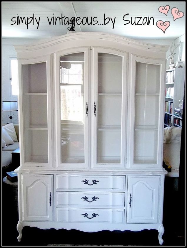 hutch makeover before and after, painted furniture, She s got style she s got grace She s a lady