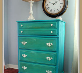 drab to fab beachy dresser makeover, painted furniture, I just love the colors and can t wait for SPRING or SUMMER