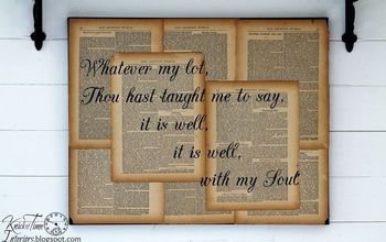 Repurposed Book Page Wall Art