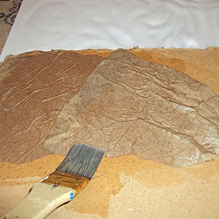 how to create a faux leather finish using brown paper