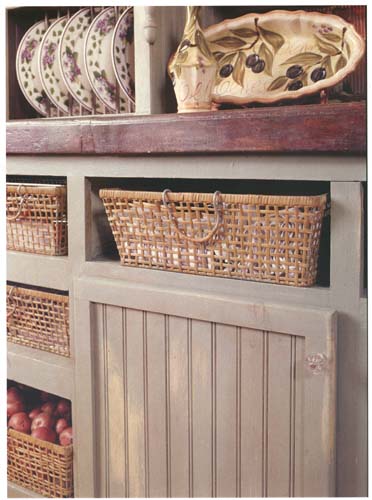 concret counters, concrete masonry, concrete countertops, countertops, home decor, kitchen backsplash, kitchen design, kitchen island, painting, We didn t have the time to build drawers so baskets were my best alternative and I loved them