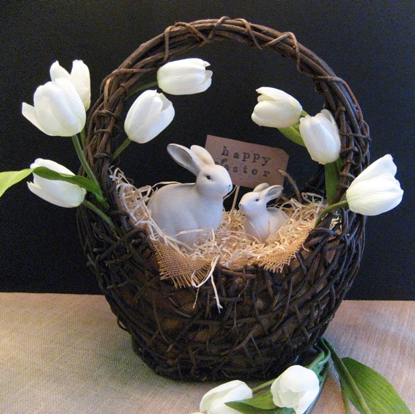 pottery barn inspired simple spring centerpiece, crafts, seasonal holiday decor