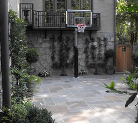 family members had different goals for this space the children wanted a basketball, decks, outdoor living, Family members had different goals for this space The children wanted a basketball court Mom wanted an outdoor yoga studio and Dad envisioned catered events in a distinctive garden We think everyone got what they wanted