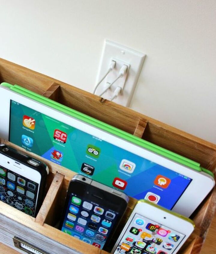 Organizing Your Family S Electronics Hometalk Creating A Family Charging Station Cleaning Tips Diy Electrical How To