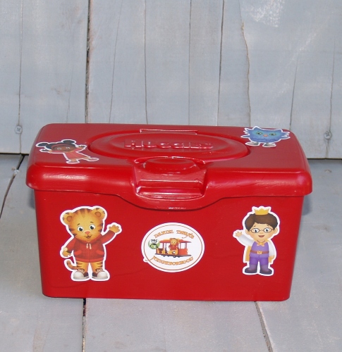 another upcycle of plastic container, repurposing upcycling, Did you watch Mr Rogers Remember Daniel Tiger and Prince Wednesday