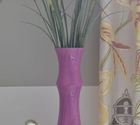 radiant orchid painted glass vase, crafts, home decor, painting, Radiant Orchid Painted Glass Vase