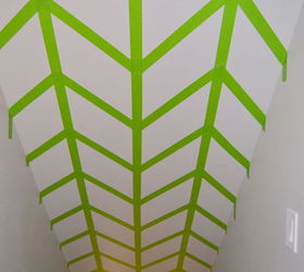 Painting a Ceiling in a Herringbone Pattern Hometalk
