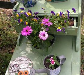 old piece of furniture planter, flowers, gardening, painted furniture, repurposing upcycling, All ready but this is just the beginning