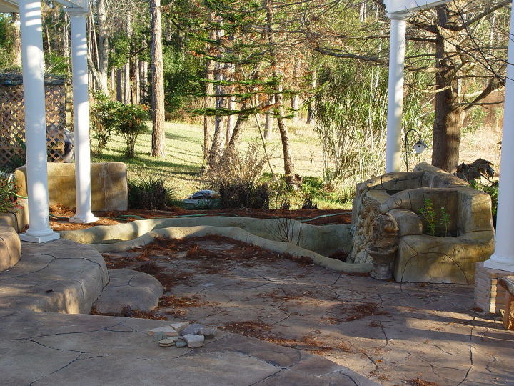 replacing pondless waterfall, outdoor living, ponds water features, side view