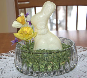 easy easter centerpiece southern living copycat, easter decorations, seasonal holiday d cor, This copycat centerpiece won t go to waste after Easter My hubby will eat the bunny and I ll make soup with the split peas