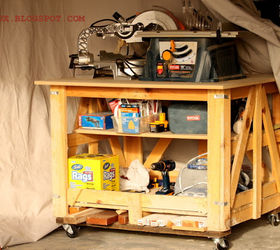 make a moveable work bench from a shipping pallet, diy, pallet, repurposing upcycling, shelving ideas, storage ideas, woodworking projects