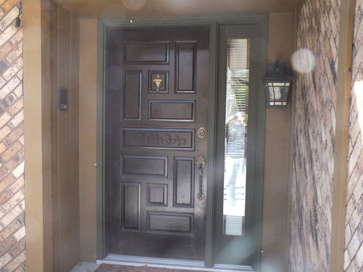 q painting front entry way door, curb appeal, doors, foyer, painting