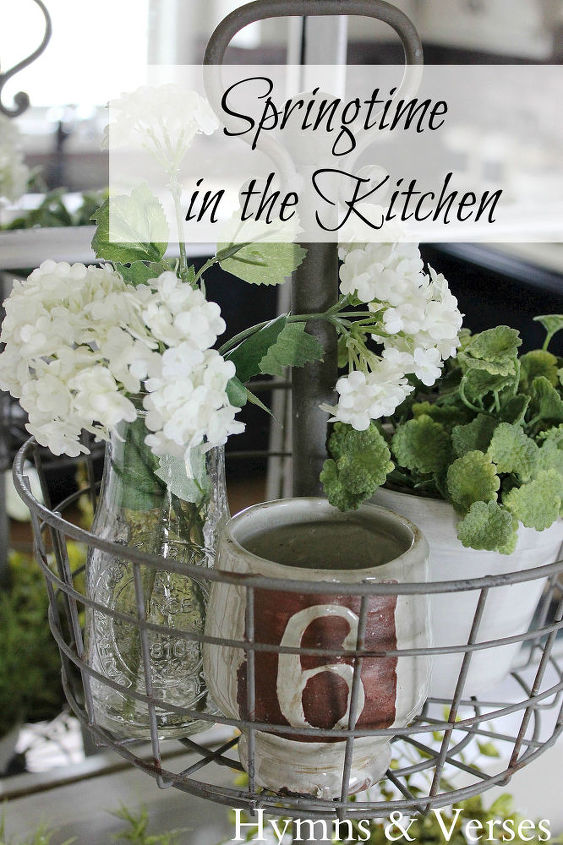 springtime in the kitchen, easter decorations, home decor, kitchen design, seasonal holiday decor