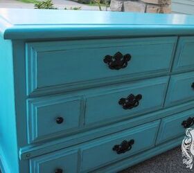 dresser turned riviera changing table, painted furniture, rustic furniture