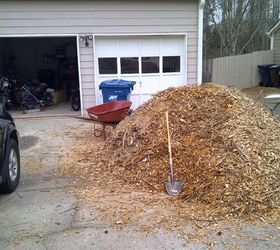 q i have a wood chip mountain and don t know what to do, gardening