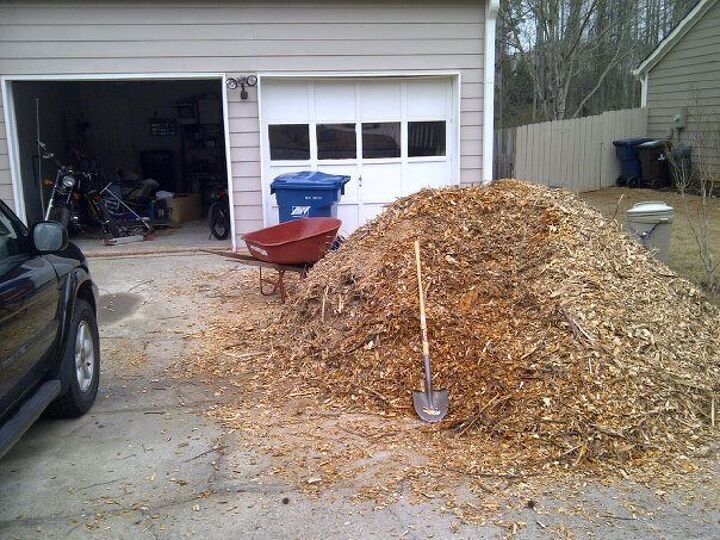 q i have a wood chip mountain and don t know what to do, gardening