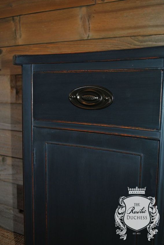 antique buffet in wrought iron and dark wax, painted furniture, rustic furniture, A close up of the hardware and details