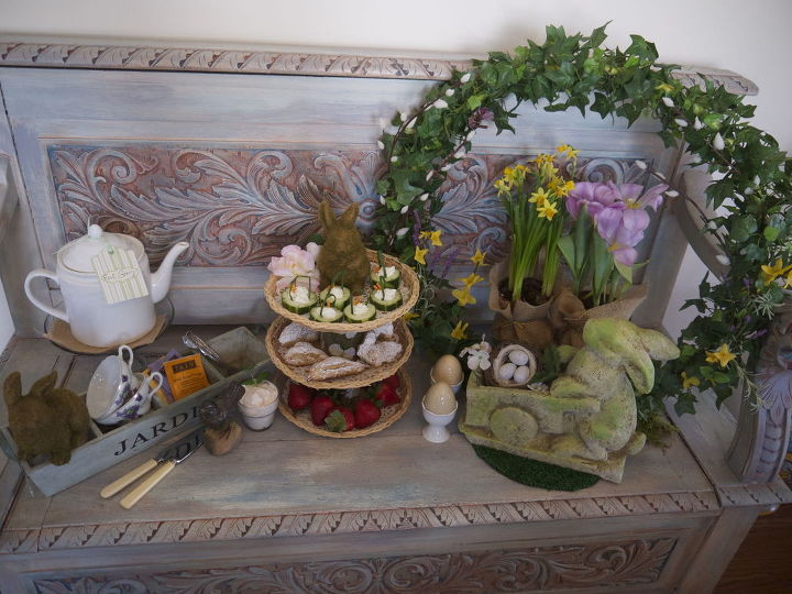 la ruta del conejo decoracin primaveral fcil para la fiesta del t del conejito, Decoraci n primaveral DIY para una fiesta de t de conejitos