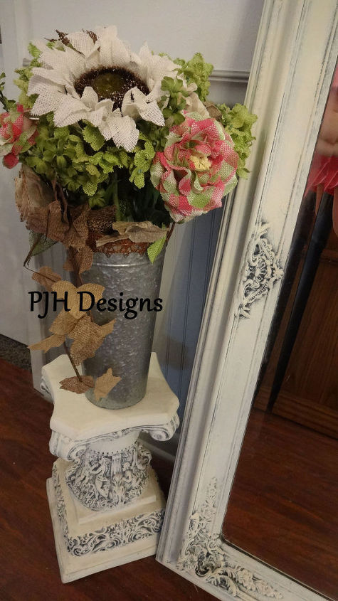 an antique mirror redo, chalk paint, painted furniture, repurposing upcycling
