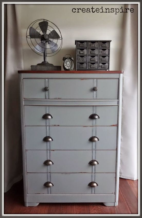 antique highboy goes industrial, painted furniture