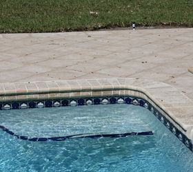 renovating a pool deck without removing old cracked concrete deck, After The result is perfect and it saves time and money as you don t need to remove the old concrete slab The pavers are installed over the deck laid down over sand with no grout That will allow the pavers adjust to natural terrain shifting
