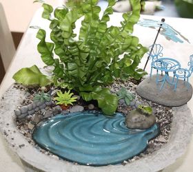 papercrete for fairy gardens, container gardening, crafts, gardening, Fairy Garden in Papercrete Planter