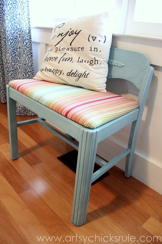 vanity chair update with annie sloan chalk paint, chalk paint, painted furniture