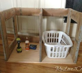 old deck wood laundry crate, diy, how to, repurposing upcycling, storage ideas, woodworking projects