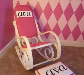 this is a rocker i made for my soon to be born cousin and her mom, home decor, painted furniture