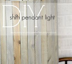 diy shim pendant light, crafts, lighting, repurposing upcycling