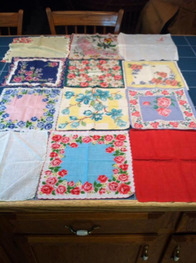 vintage hankies have found new life as a handmade baby quilt, crafts, repurposing upcycling