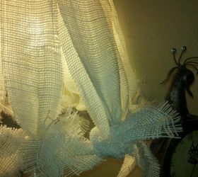 DIY Burlap Lamp Shade : So easy and looks great :) More Shabby Cowgirl Chic